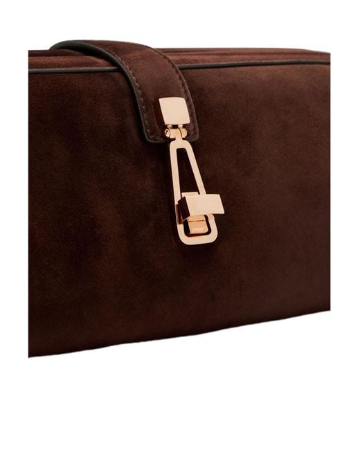 Gabriela Hearst Brown Suede Clutch
