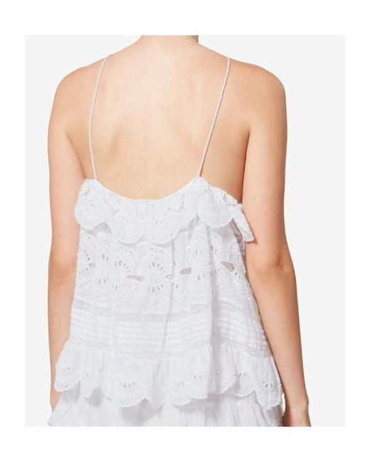 Isabel Marant White Étoile Prisha Floral Lace Top