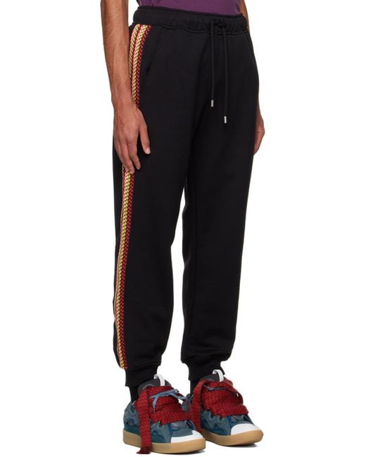 Lanvin Blue Side Curb Drawstring Track Pants for men