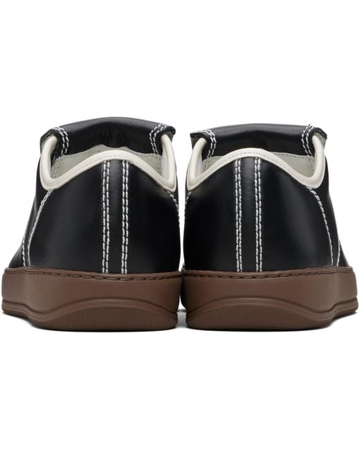 Lanvin Black Dbb1 Leather Tongue Sneakers for men