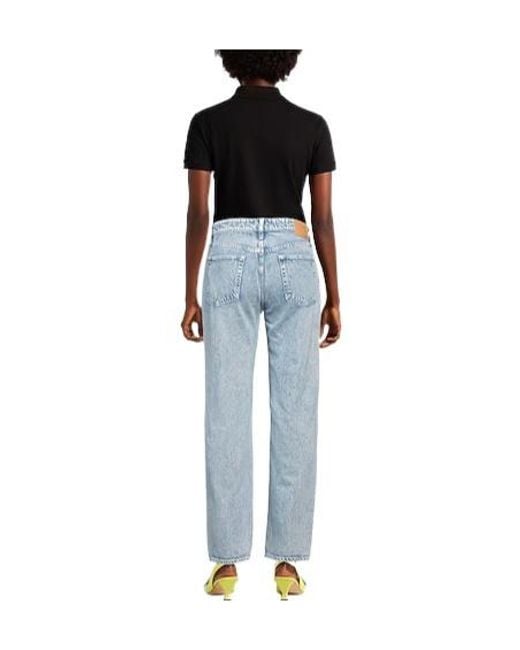 Rag & Bone Blue Light Wash Straight-Leg Jeans