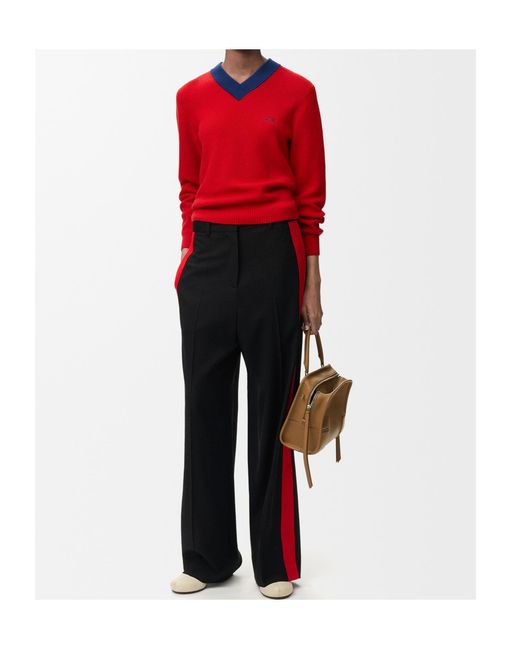 Loewe Red Casual Pants With Belt Loops