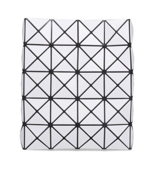 Issey Miyake White Prism Matte Shoulder Bag