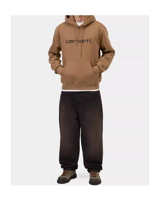 Carhartt Brown Hooded Carhartt Sweatshirt for men
