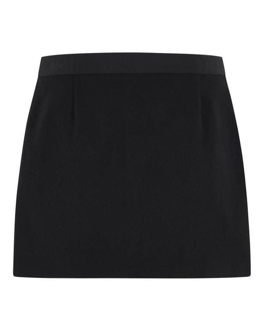 Courreges Black Courrèges Bandeau Waist Mini Skirt