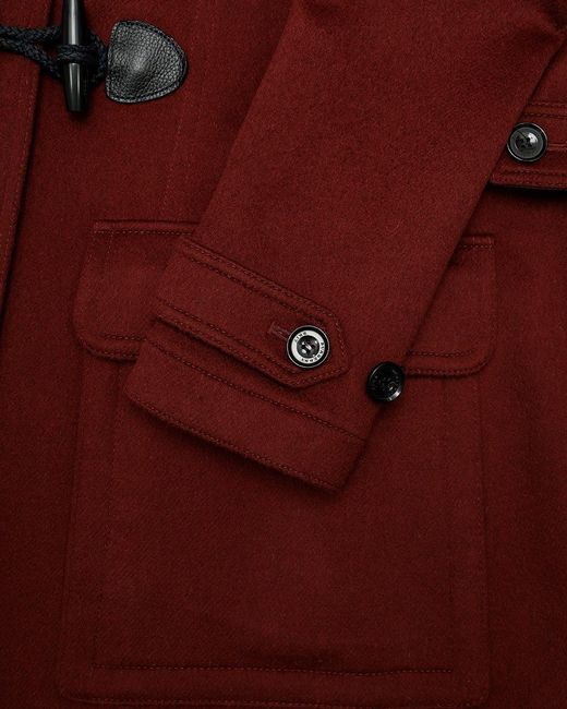 Burberry Red Hooded Overcoat