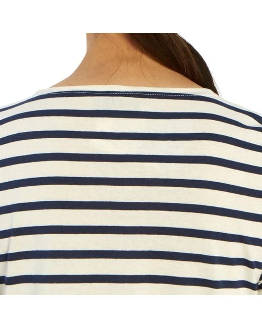 Saint James Blue Striped Graphic T-Shirt
