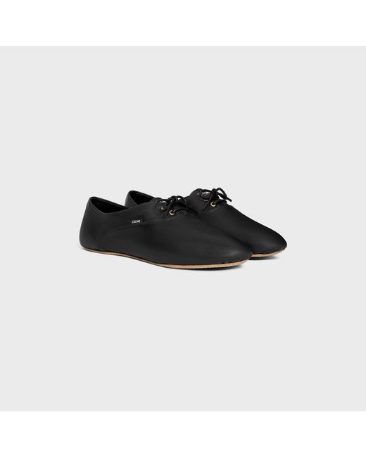 Céline Black Ballet Lace-Up Shoe