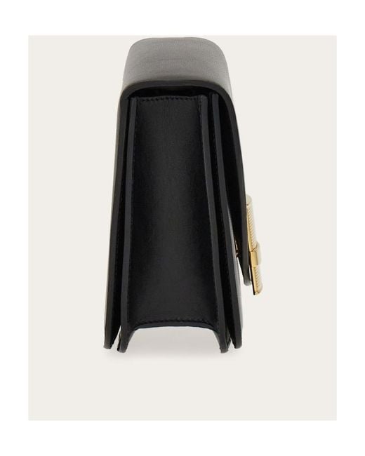 Ferragamo Black Flip Shoulder Bag