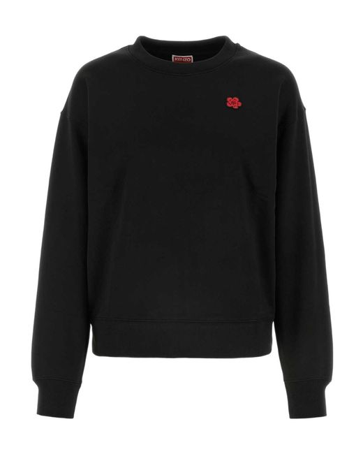 KENZO Black Boke Flower Crewneck Classic Sweatshirt