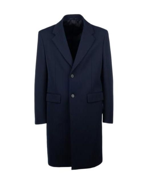 Prada Blue Long-Sleeved Coat for men