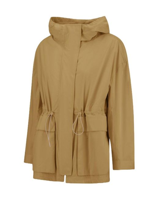 Herno Natural Laminar Drawstring Parka Hooded Jacket