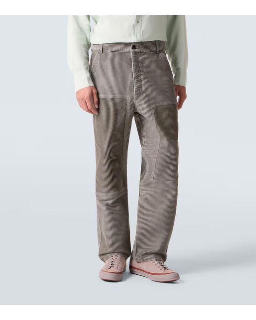 Visvim Gray Pastoral Striped Cotton Wide-Leg Pants for men