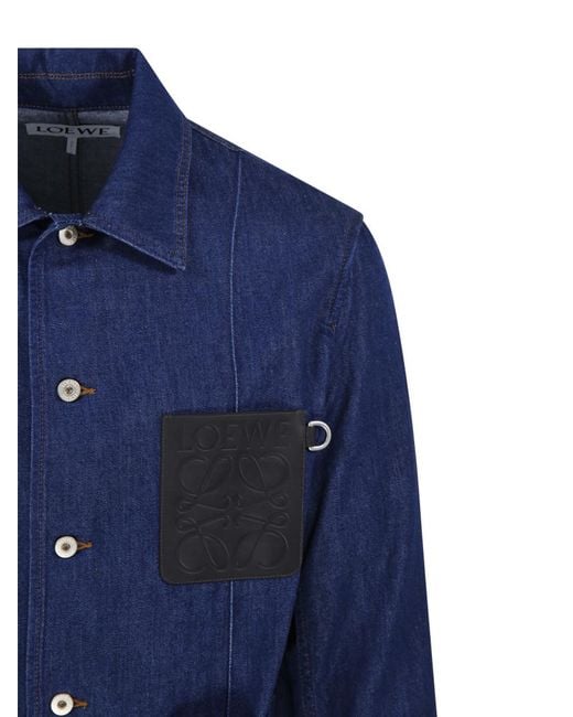 Loewe Blue Workwear Jacket for men