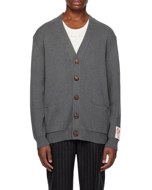 Golden Goose Deluxe Brand Gray Knitted Cardigan for men
