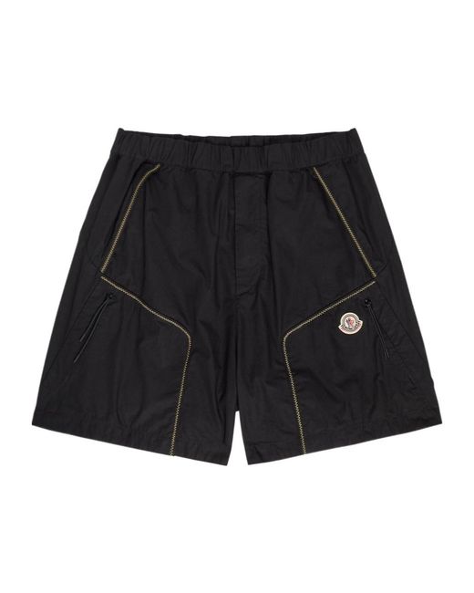 Moncler Black Comfortable Cotton Shorts for men