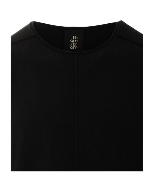 Thom Krom Black Crewneck Long Sleeve Sweater for men