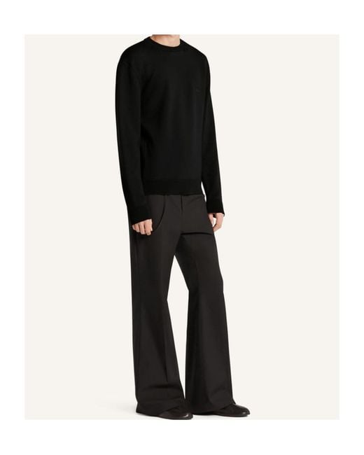 Courreges Black Courrèges Logo Detailed Crewneck Jumper for men