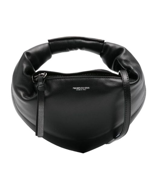FEDERICO CINA Black Tortellino Shoulder Bag