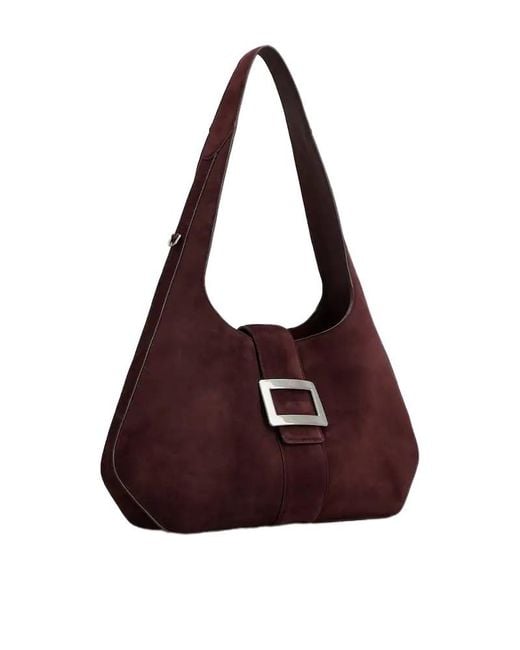 Roger Vivier Purple Belle Vivier Small Hobo Bag