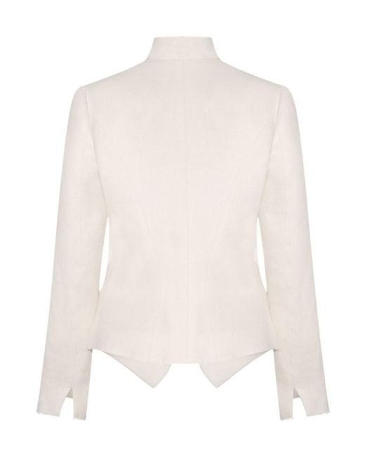 The Row White Brianda Linen Jacket