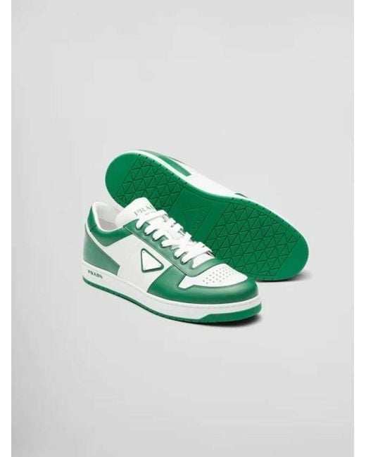 Prada Green Downtown Low-Top Casual Shoes