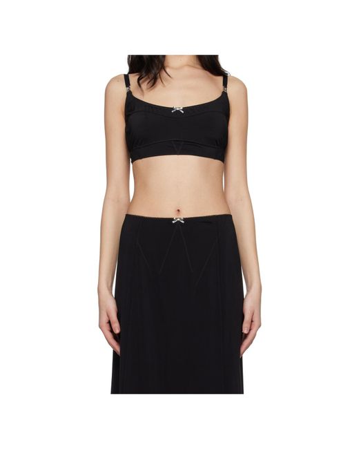 Rabanne Black Rabanne Bow-Embellished Hook Tank Top