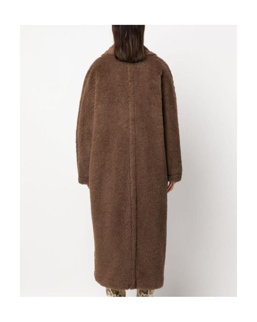 Max Mara Brown Double-Breasted Long-Sleeved Coat