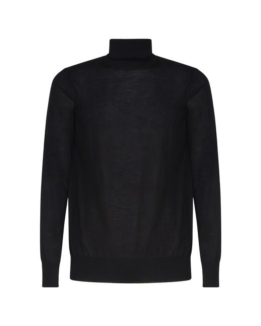 Loro Piana Black Turtleneck Sweater for men