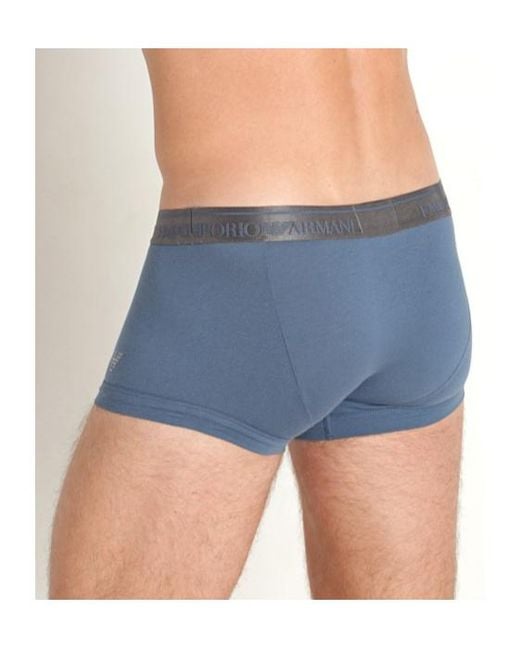 Emporio Armani Blue Elastic Waist Underwear for men
