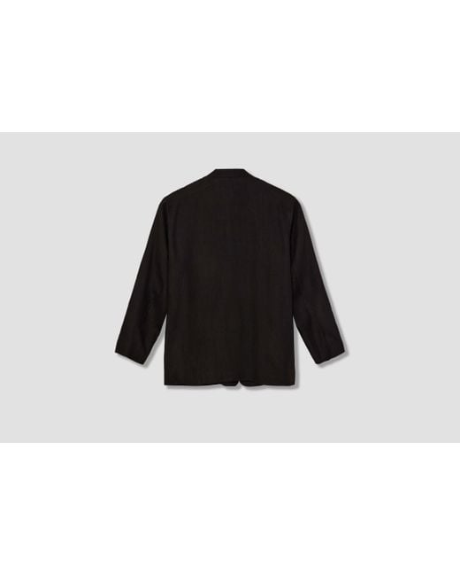 Comoli Black Stand Collar Jacket for men