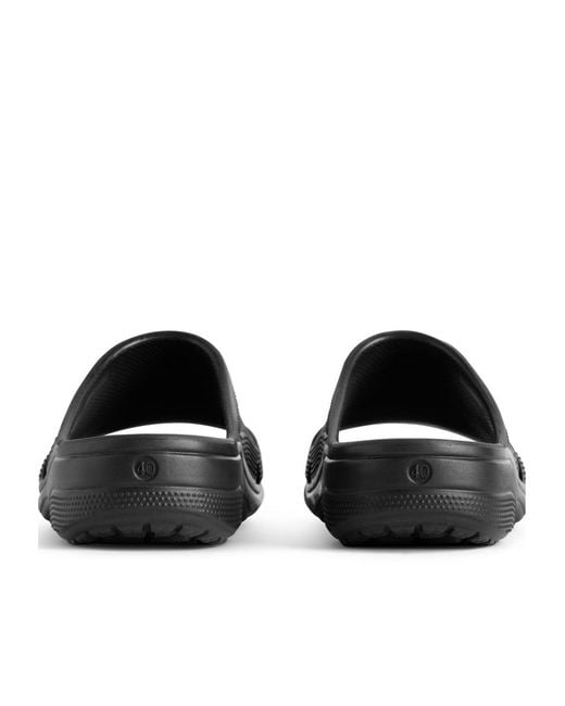 Balenciaga Black X Crocs Logo Embossed Sandals for men