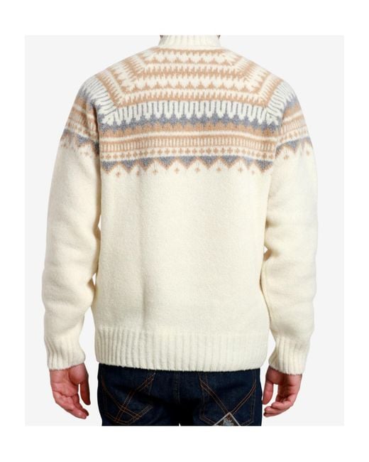 Gran Sasso White Turtleneck Sweater for men