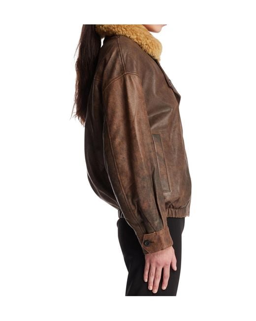 R13 Multicolor Leather Jacket With A Zipper