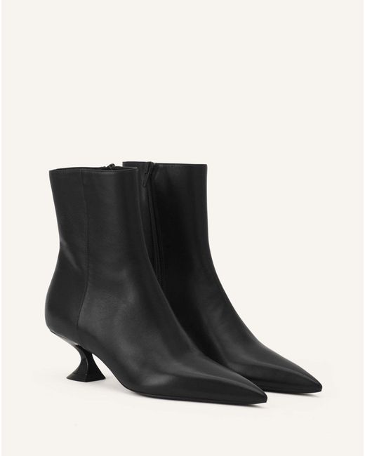 Lanvin Black Side Zipped Heeled Boots