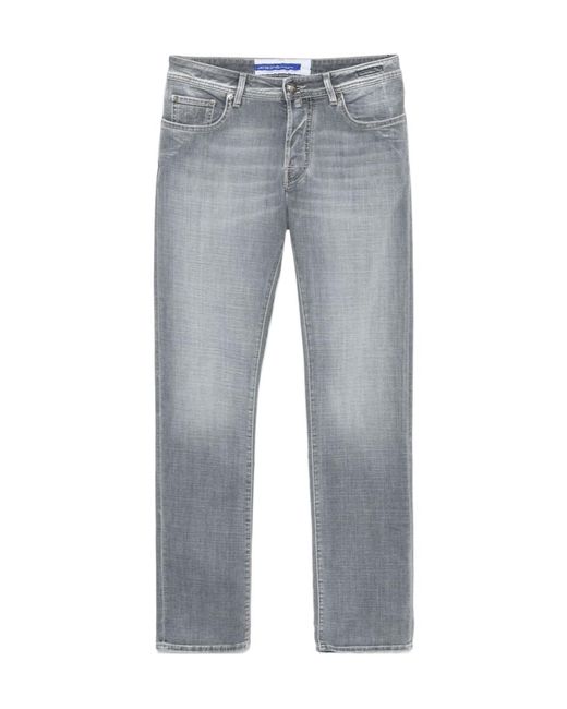 Jacob Cohen Gray Logo Patch Jeans for men