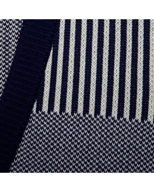 Gucci Blue V-neck Monogram-print Cotton And Wool-blend Cardigan for men