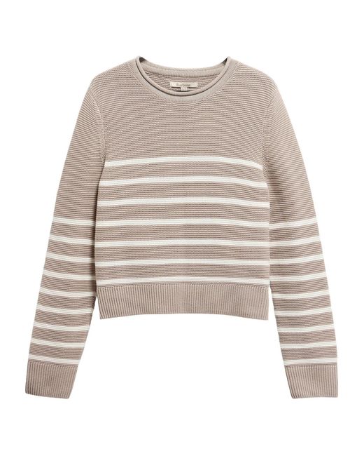 Barbour White Minimalist Crew Neck Sweater