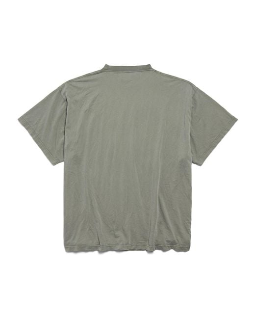 Balenciaga Gray Loop Sports Icon Oversized T-Shirt for men