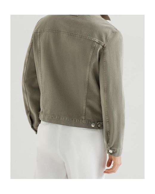 Brunello Cucinelli Green Garment-Dyed Outerwear Jacket for men