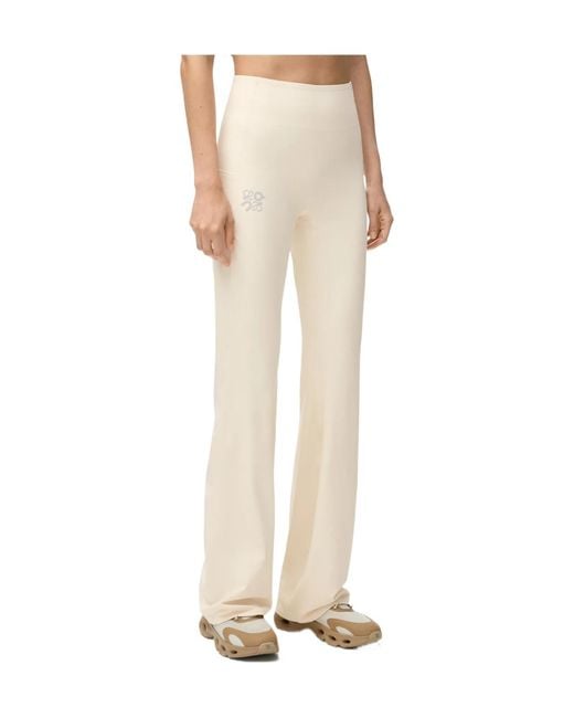 Loewe White Elastic Waist Casual Pants