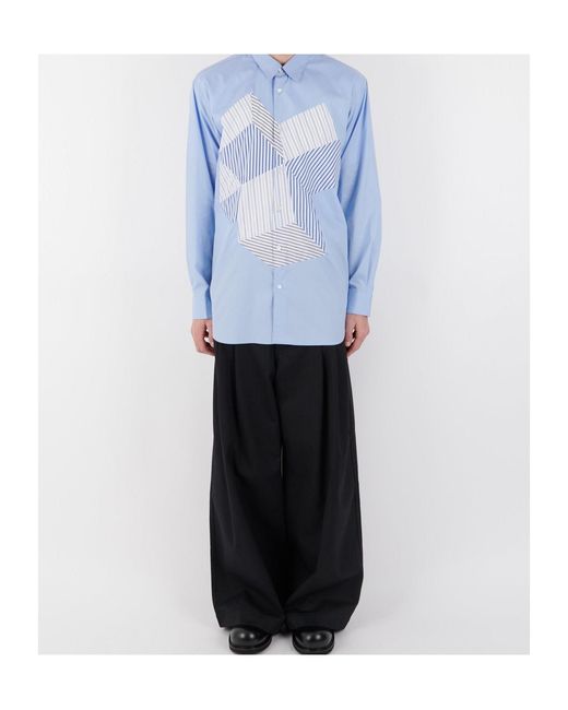 Comme des Garçons Blue Striped Shirt for men