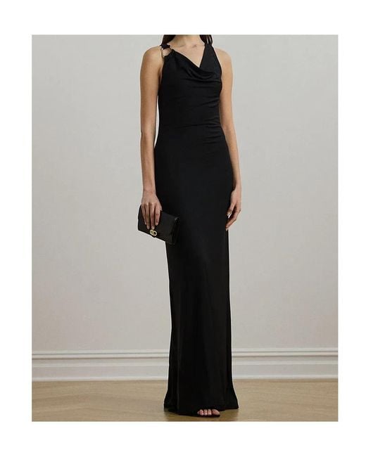Ralph Lauren Blue Lauren Elkanah Sleeveless Gown Dress
