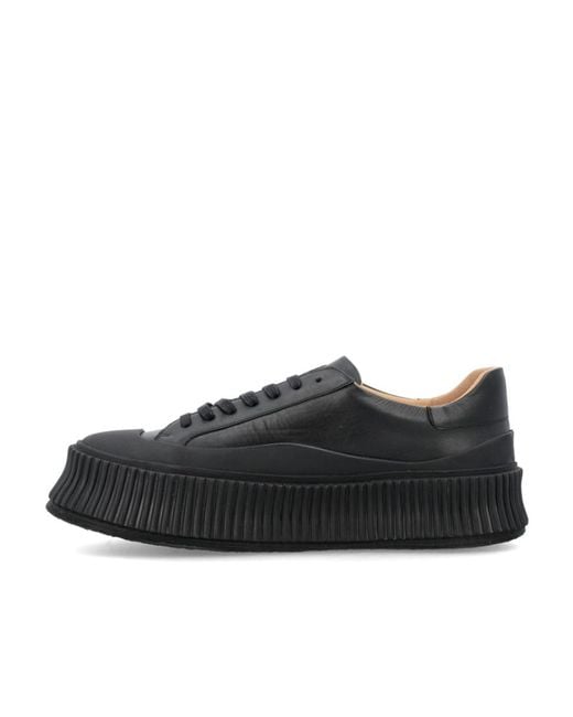 Jil Sander Black Round-Toe Low-Top Sneakers for men