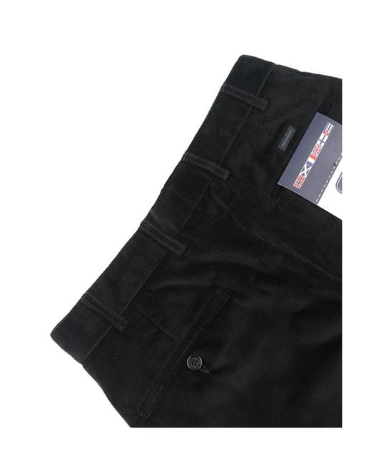 Paul & Shark Black Logo Casual Pants for men
