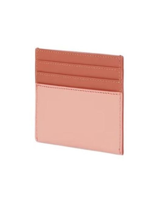 Fendi Pink Ff Diamonds Logo Plaque Cardholder