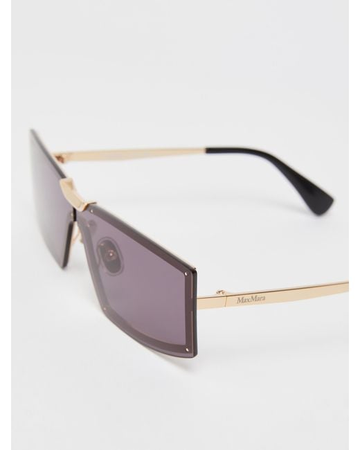 Max Mara Purple Rectangular Sunglasses