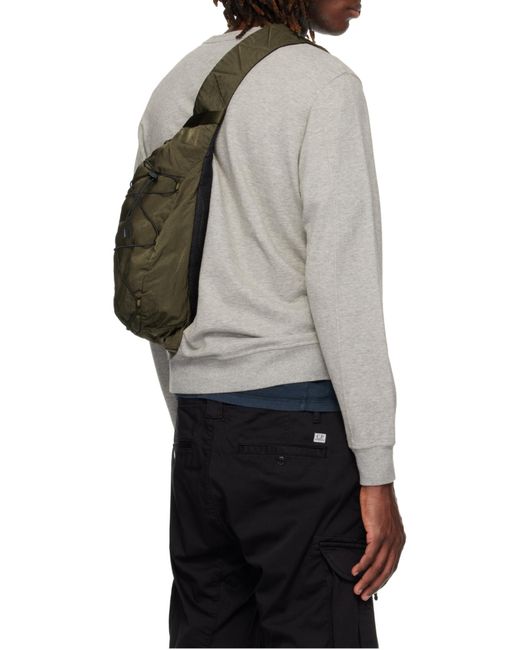 C P Company Gray Long-Sleeved Crew Neck Sweatshirt for men