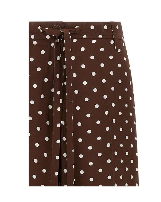 P.A.R.O.S.H. Brown P.A.R.O..H. Sbillo Polka Dot Printed Pants