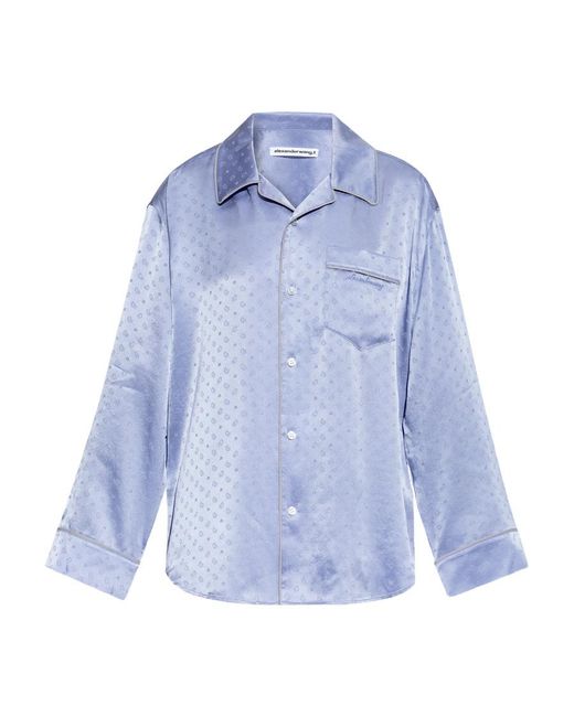 Alexander Wang Blue Buttoned Long-Sleeved Shirt